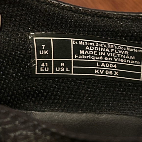 Dr. Martens Addina Flower Buckle Leather Platform Shoes size 9 UK41 black - Picture 5 of 8